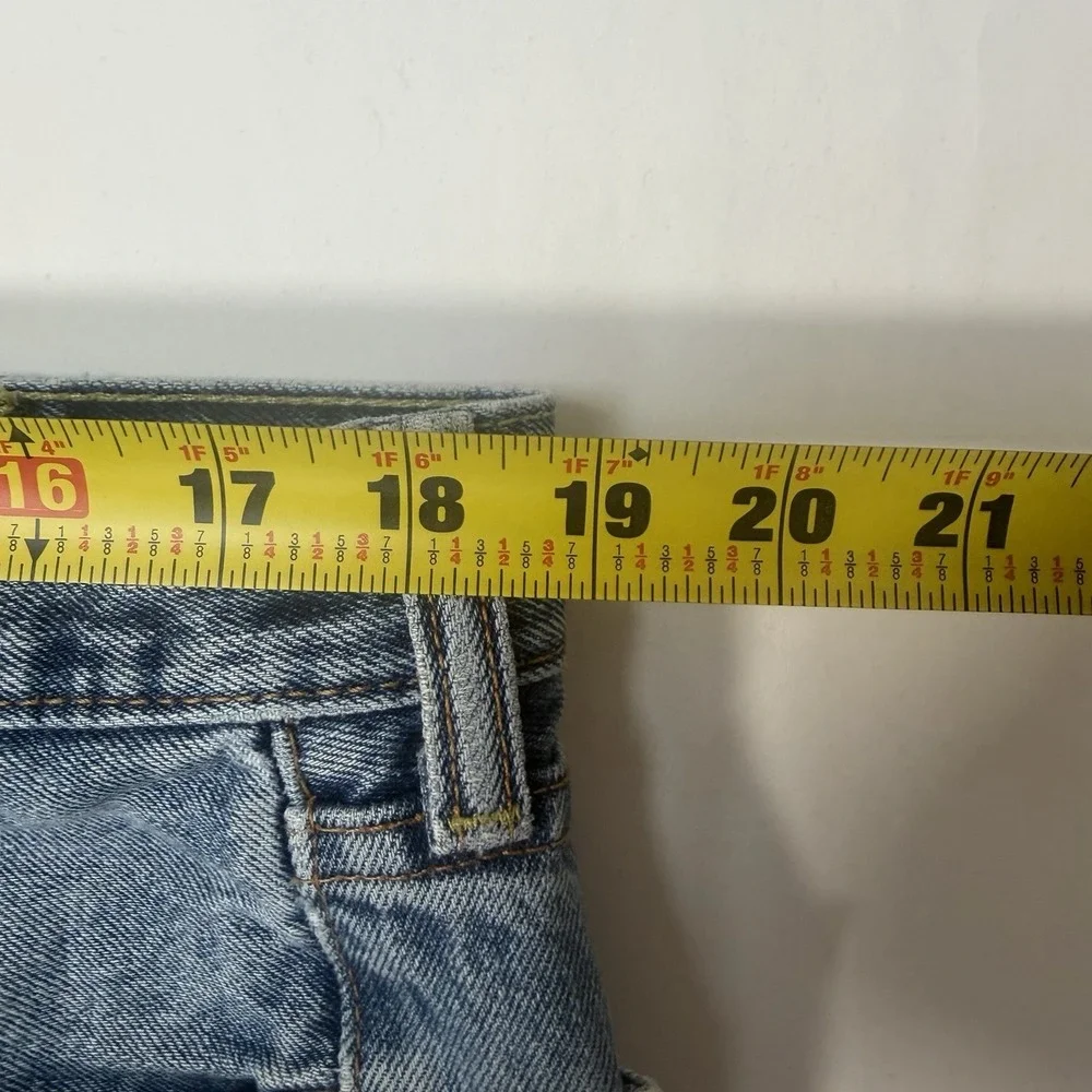 Levi's 505 Regular Fit Jeans Men's 38x29 Light Wash Blue Denim Straight Leg